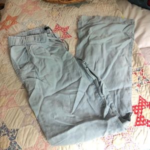 Chambray wise leg pants